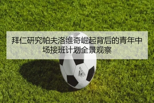 拜仁研究帕夫洛维奇崛起背后的青年中场接班计划全景观察